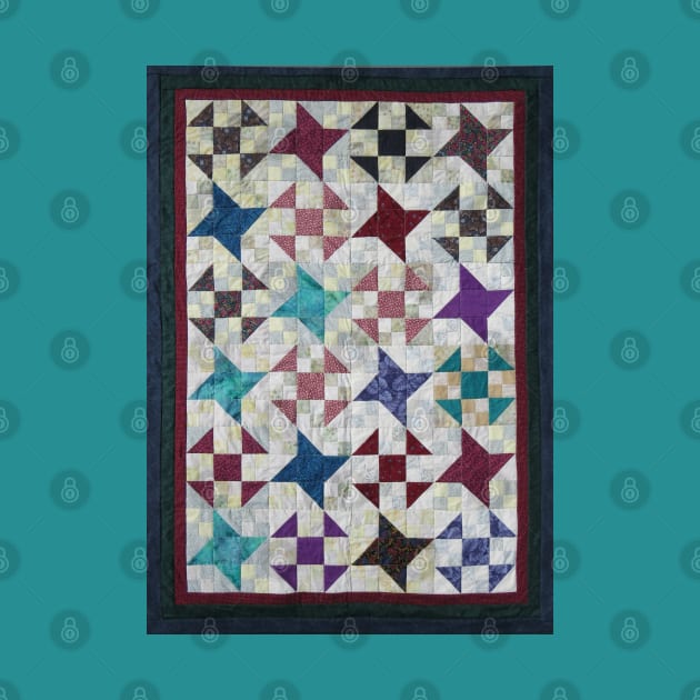 Churn Dash and Falling Stars Quilt by JeanGregoryEvans1