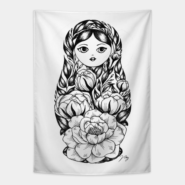 Floral Matryoshka Tapestry by Akbaly