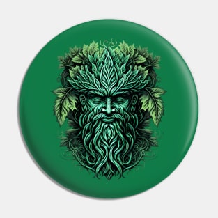 Jack Of The Wood Traditional Pagan Celtic Greenman Pin