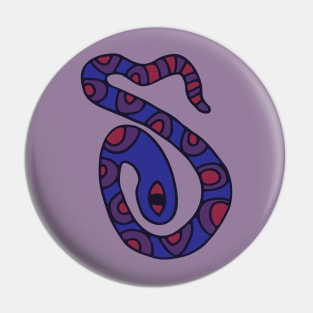 MYSTERIOUS SNAKE Spotted Purple Blue Red Reptile from my Cabinet of Curiosities - UnBlink Studio by Jackie Tahara Pin