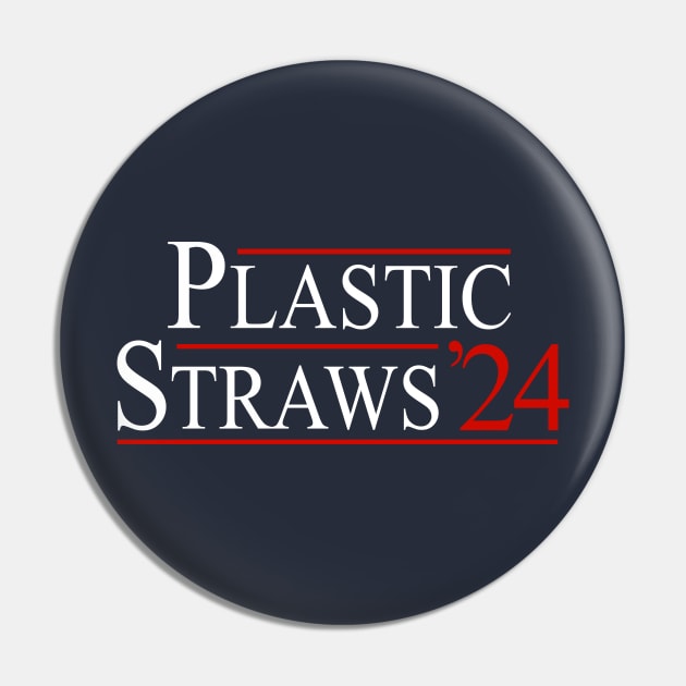 Plastic Straws '24 Pin by BodinStreet