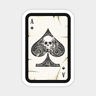 Ace of Spades with skull Magnet