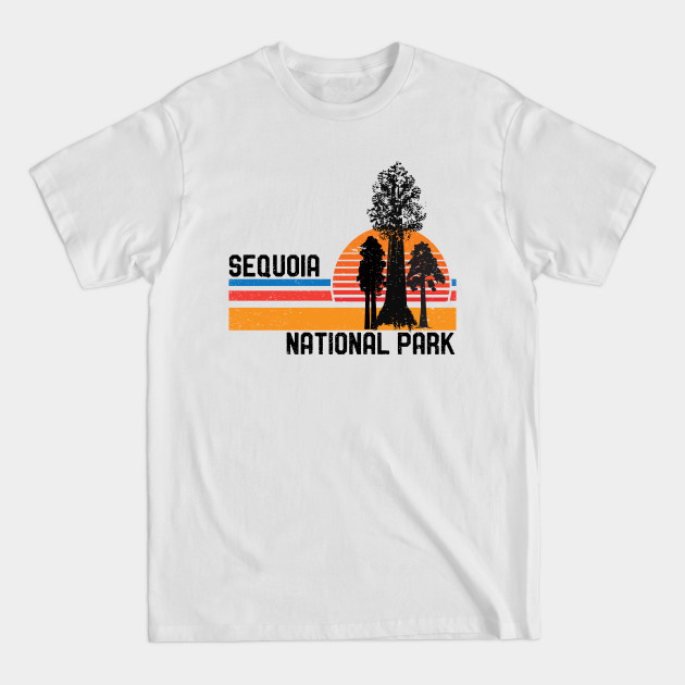 Discover Vintage Sequoia National Park California Retro Sequoia Tree - Sequoia National Park - T-Shirt