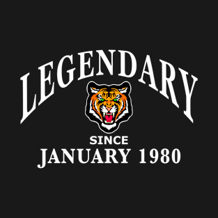 Legendary since January 1980 birthday gift idea T-Shirt