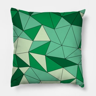 Green Geometric Design Pattern Pillow