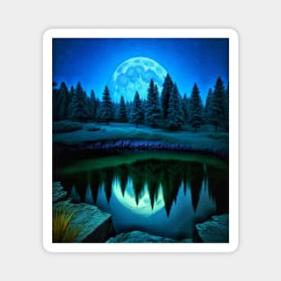 Blue Moon View Magnet