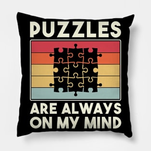 Jigsaw Puzzles Sre Always on My Mind Pillow