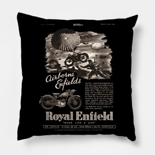 Royal Enfield WDRE Retro Vintage Motorcycle WW2 Pillow