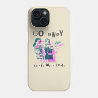 go away leave me alone vintage art Phone Case