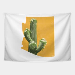 Arizona Saguaro Cactus Blossom Tapestry