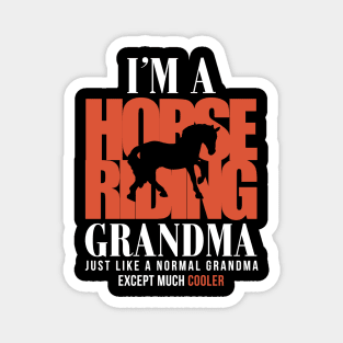 I'M A HORSE RIDING GRANDMA JUST LIKE A NORMAL GRANDMA EXCEPT MUCH COOLER FUNNY Magnet