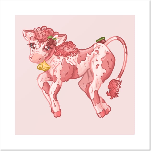 Mini Strawberry Cow Pin