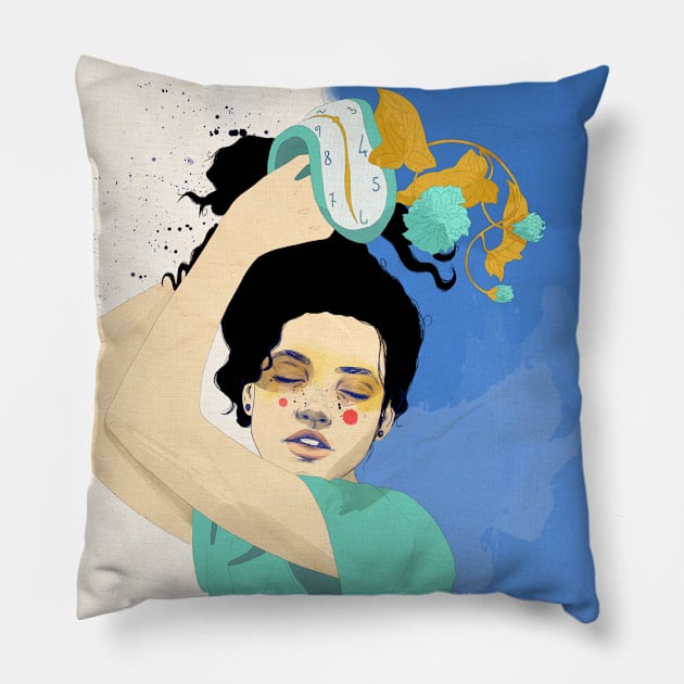 Melting into time Pillow by Atlantica