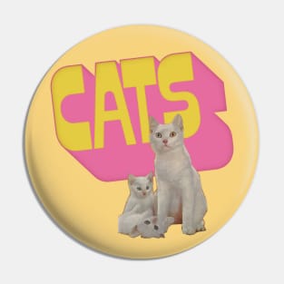 Cute Retro Style Cat Lover Design Pin