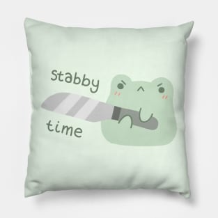 Stabby Time Frog Pillow