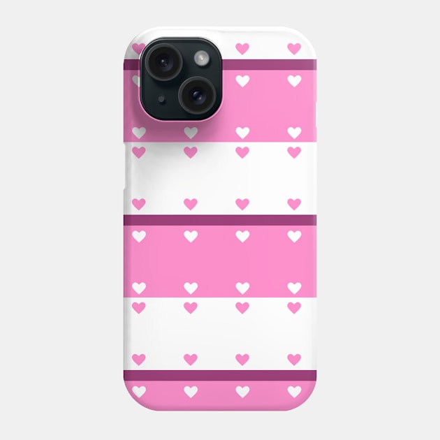 HEARTS In A Row Happy Valentines Day Phone Case by SartorisArt1