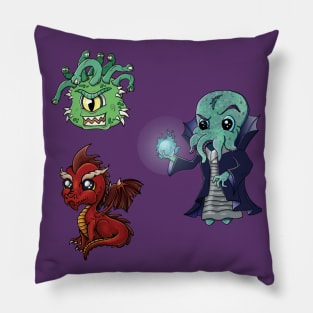 Cute DnD Monsters Set Pillow