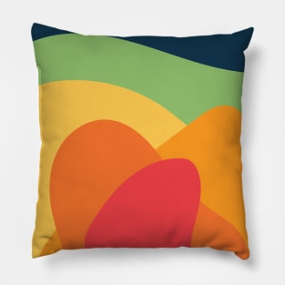 Sweet Rainbow Candy Vector Abstract Pattern Pillow