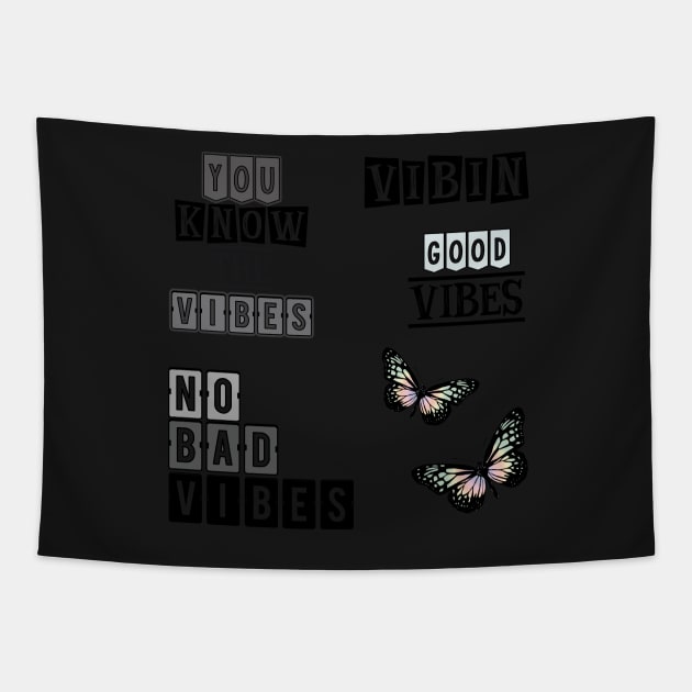 You know the vibez sticker pack Tapestry by SamridhiVerma18