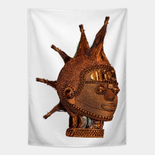 Golden Metal Punk Girl Tapestry