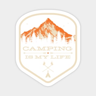 Camping is my Life Camp Counselor Design - Camping T-Design Magnet