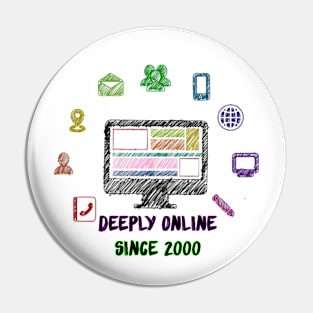 Deeply online since 2000 Pin