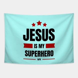 Jesus Is My Superhero | Christian Typography Tapestry