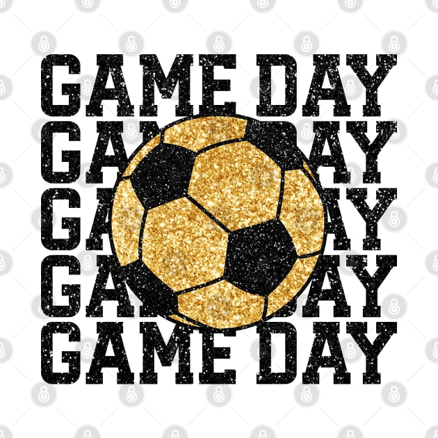 Game Day Gold Glitter Soccer Ball by Hobbybox