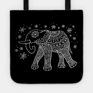 Elephant Mandala Drawing Tote