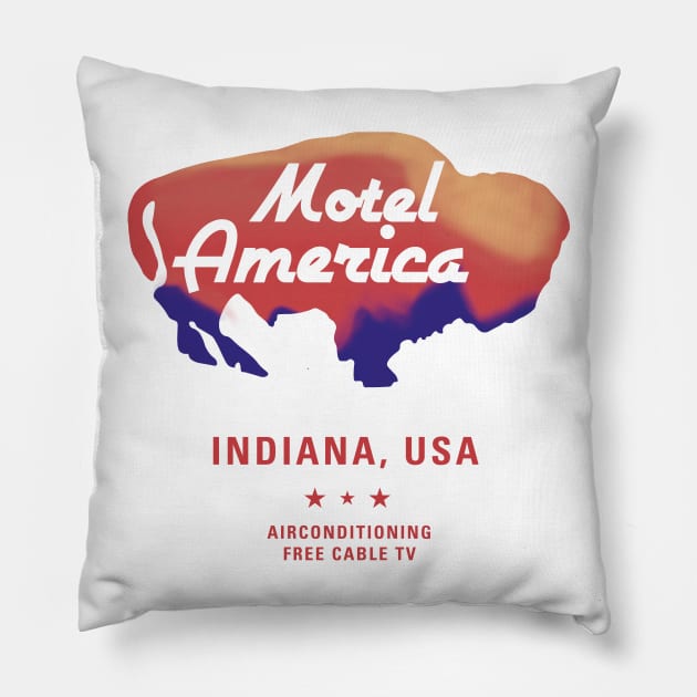 motel america - American Gods Pillow by Naive Rider