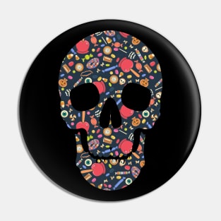 Halloween Skull Pin