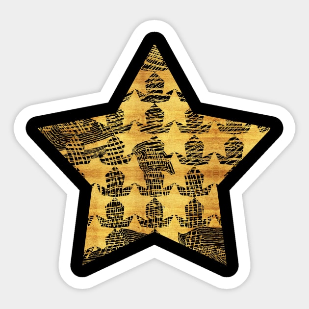 Golden Star - Gold Star - Sticker