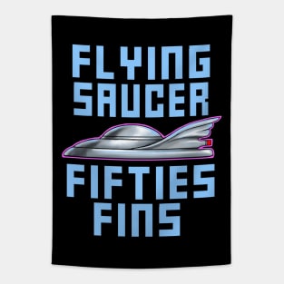 Flying saucer fifties fins Tapestry