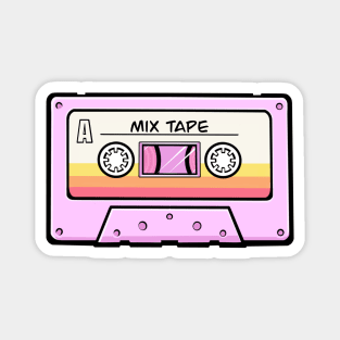 Pink Mix Tape Cassette Magnet