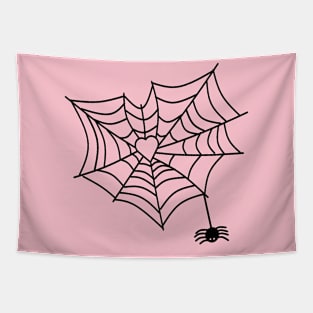 spiderweb heart Tapestry