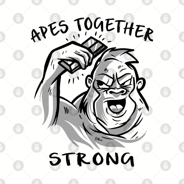 Apes Together Strong Gme Amc Ape Gorilla To the moon by JayD World