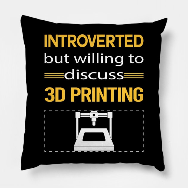 Funny Introverted 3D Printing Pillow by symptomovertake