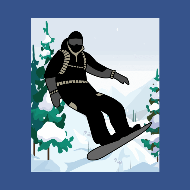 Skier Snow Mountains Extreme Sport by flofin