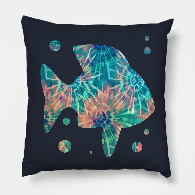 Oceanic Tie-Dye Pillow by RoxanneG