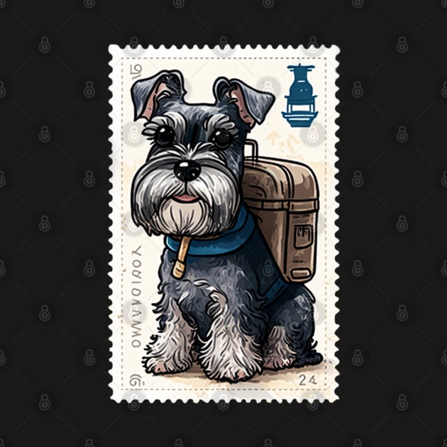 Schnauzer Stamp 2 - Postage Stamp Series by SLMGames