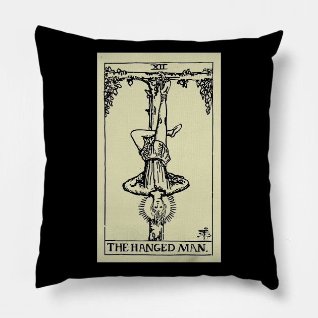 Tarot Card - The Hanged Man - Psychic Divination - Major Arcana Pillow by winwinshirt