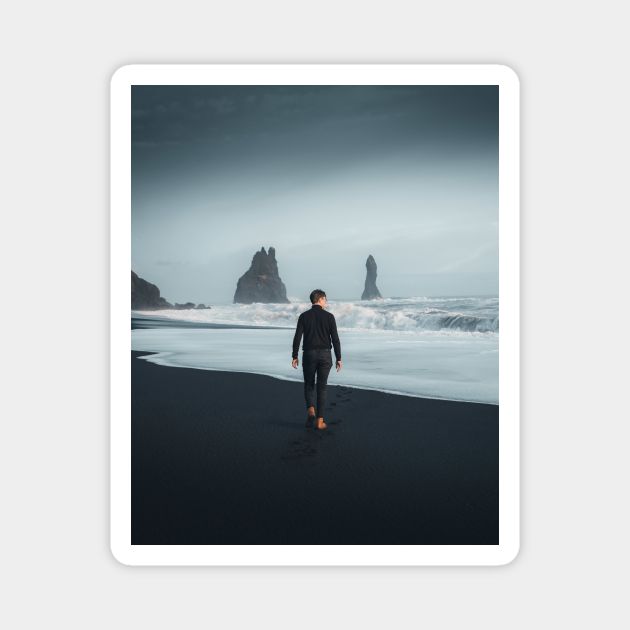 Reynisdrangar Beach Magnet by withluke