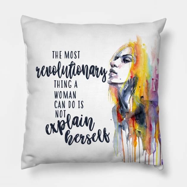 Revolutionary Woman - Glennon Doyle Pillow by frickinferal