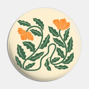 California Poppy Vines Pin