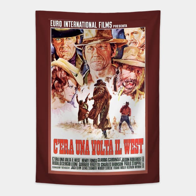 Classic Western Movie Poster - Once Upon a Time in the West Tapestry by Starbase79