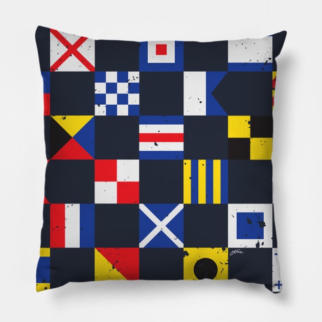 Nautical Flag Pattern Pillow by CKline