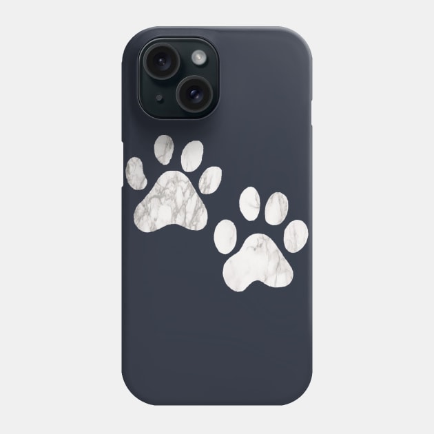Marble Paw prints Phone Case by Kyko619