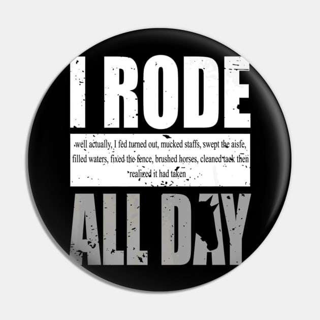 Ladies Funny I Rode all Day Equestrian Hoodie Pin by fioruna25