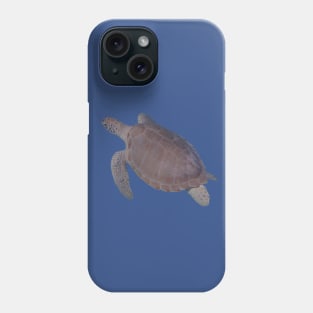 Real turtle swimming T-shirt, photo printed on the front Phone Case