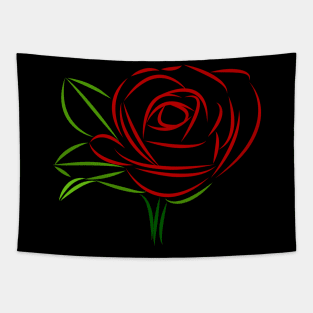 red rose, roses, flower, flowers, bloom Tapestry